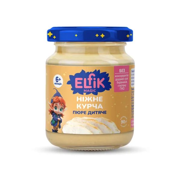 %Пюре мясное Elfik Magic Нежное Цыпленок 90 г