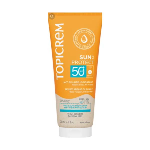 %Сонцезахисне молочко Topicrem Sun Protect Spf 50+ зволожувальне 200 мл