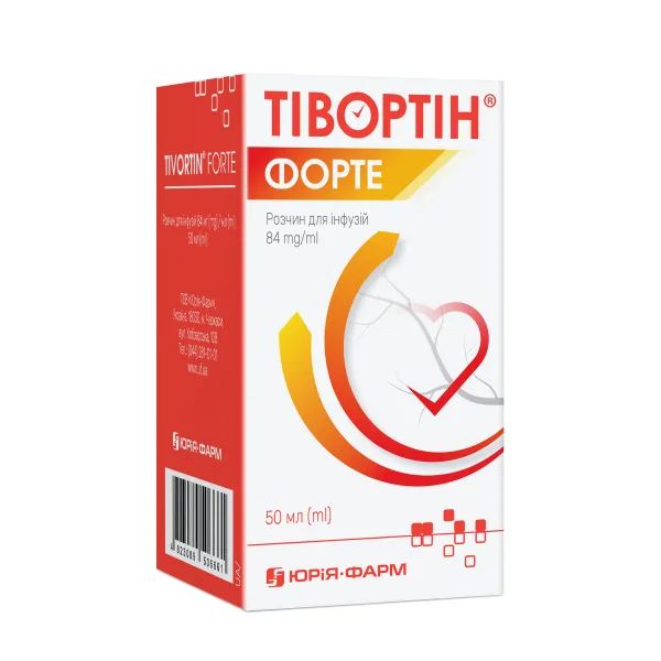 Тівортін Форте розчин для інфузій 84 мг/мл флакон 50 мл №1