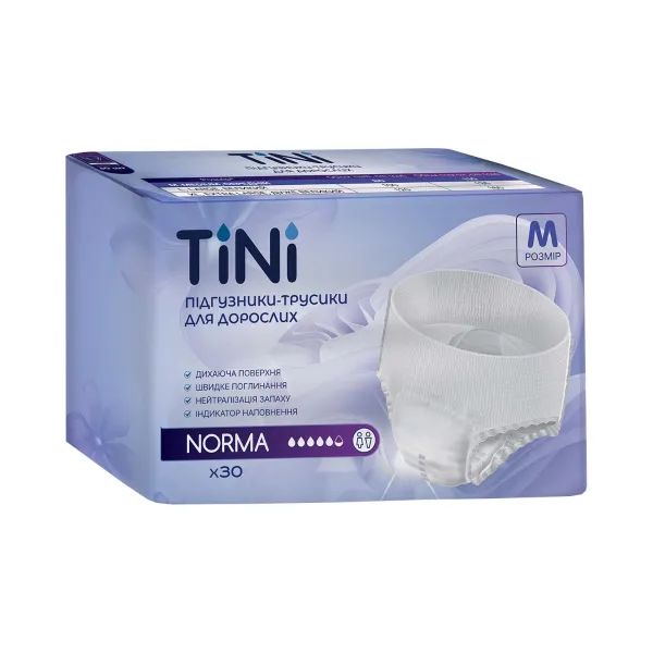 %Подгузники-трусики для взрослых Tini Norma размер M (80-110 см) №30
