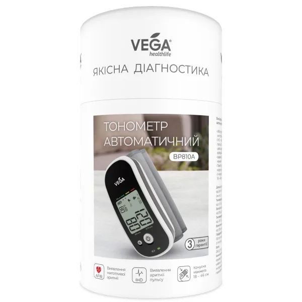 %Тонометр автоматический VEGA BP810А