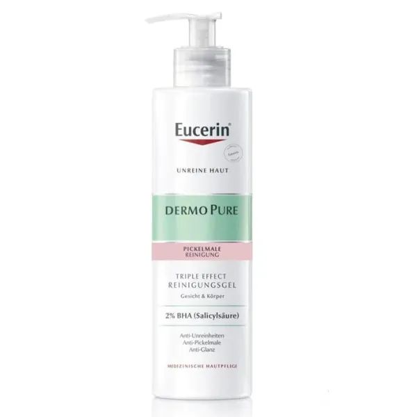%Очищающий гель тройного действия Eucerin DermoPure для лица и тела для проблемной кожи 400 мл