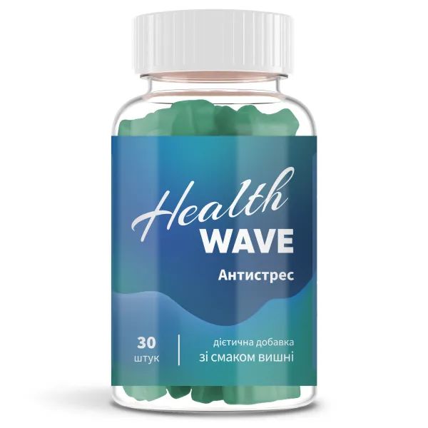 ХелсВейв HealthWave Антистрес зі смаком вишні пастилки жувальні №30