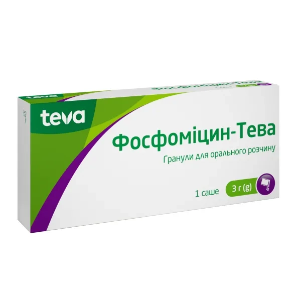 %Фосфоміцин-Тева гранули для орального розчину 3 г в саше 8 г №1