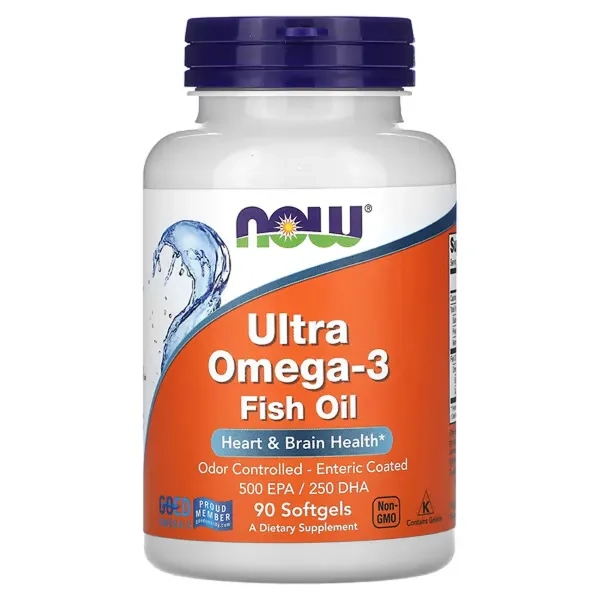 %Now Ультра Омега-3 Fish Oil 500 EPA/250 DHA капсулы №90