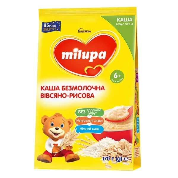 %КАША МИЛУПА БЕЗМОЛ. БЕЗ САХ. ОВСЯНО-РИСОВАЯ 170Г  4066