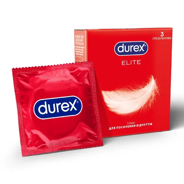 %Презервативи Durex elite тонкі №3