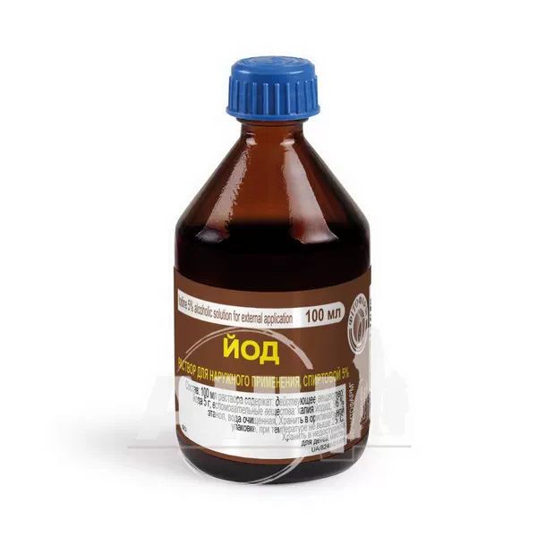 %Йод розчин спиртовий для зовнішнього застосування 5 % флакон 100 мл