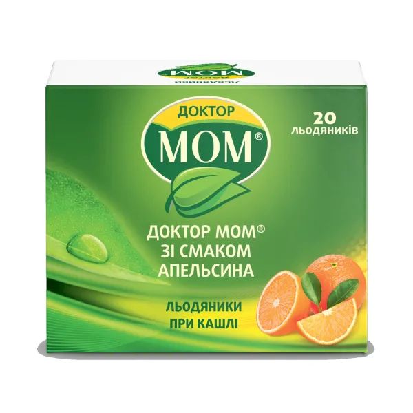 %Доктор Мом зі смаком апельсина льодяники стрип №20