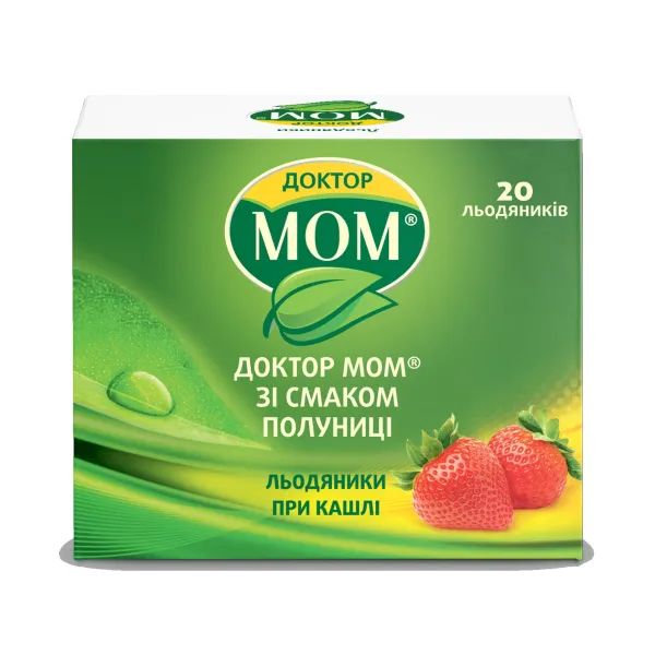 %Доктор Мом со вкусом клубники леденцы стрип №20