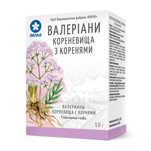 %Валеріани кореневища з коренями пачка з внутрішним пакетом 50 г