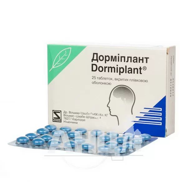Дорміплант таблетки вкриті оболонкою блістер №25