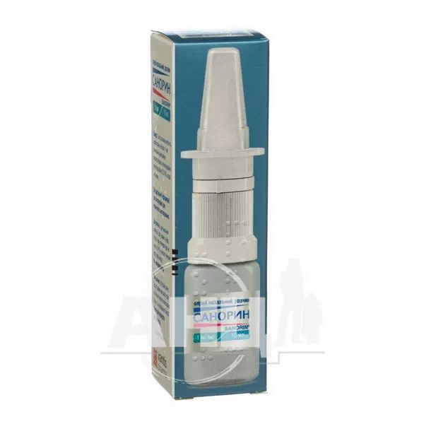 %Санорин спрей назальний 1 мг/мл флакон 10 мл
