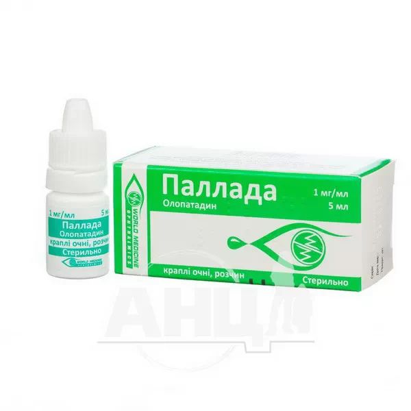 Паллада краплі очні розчин 1 мг/мл флакон-крапельниця 5 мл