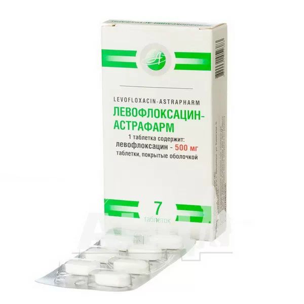 Левофлоксацин-Астрафарм таблетки вкриті оболонкою 500 мг блістер №7