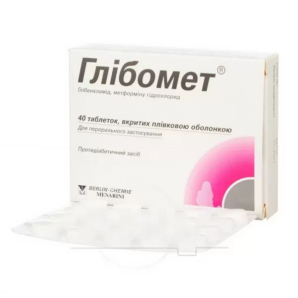 Глибомет таблетки покрытые оболочкой блистер №40
