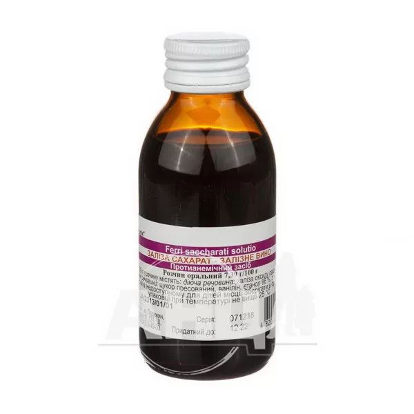 %Заліза сахарат–залізне вино розчин оральний флакон 100 г