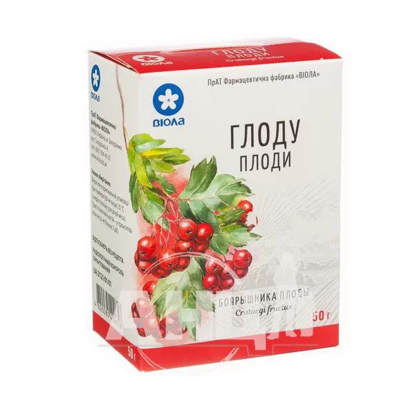 Глоду плоди 50 г пачка з внутрішним пакетом