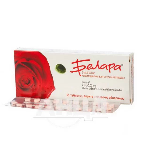 Белара таблетки вкриті плівковою оболонкою №21