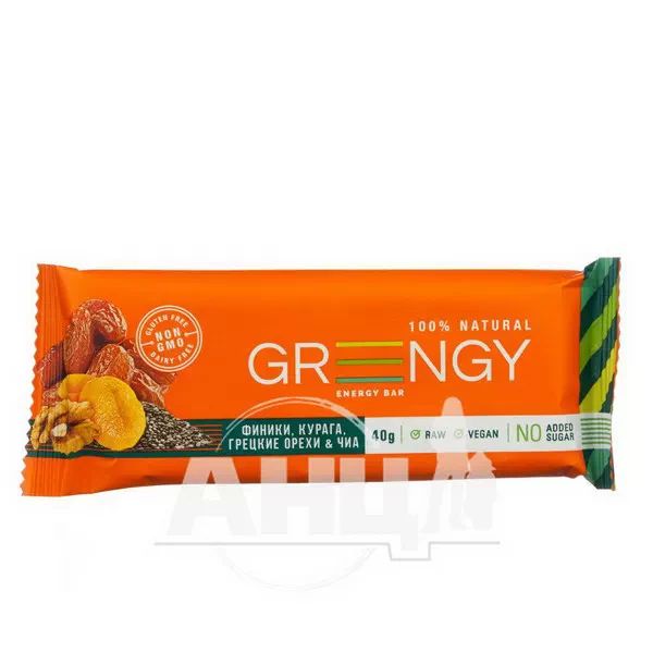 %Батончик Greengy финики, курага, грецкие орехи и чиа 40 г