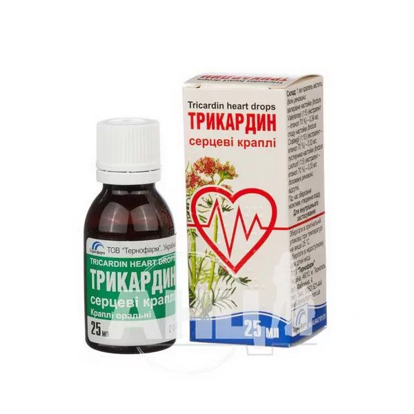 Трикардин сердечные капли флакон 25 мл