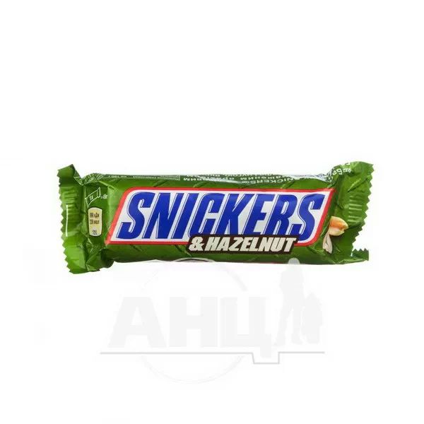 %Батончик Snickers лісовий горіх 49 г
