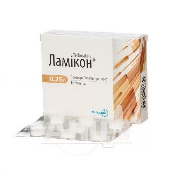 Ламікон таблетки 0,25 г блістер №14