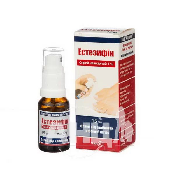 Эстезифин спрей накожный 1 % флакон 15 мл