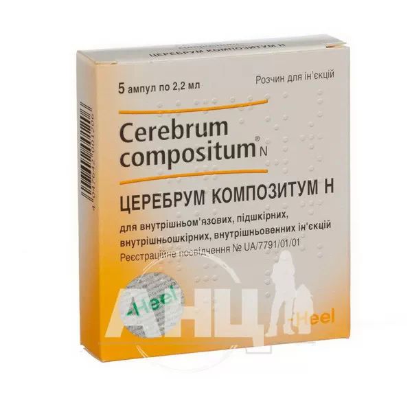 Церебрум композитум Н розчин для ін'єкцій ампула 2,2 мл №5