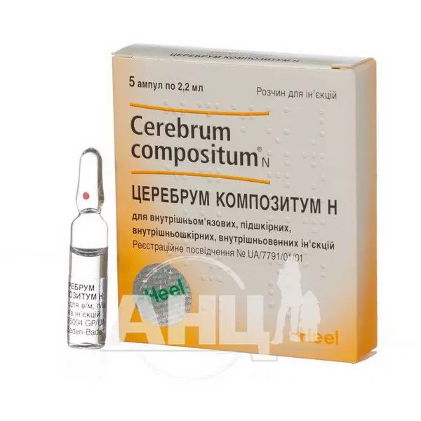 Церебрум композитум Н розчин для ін'єкцій ампула 2,2 мл №5