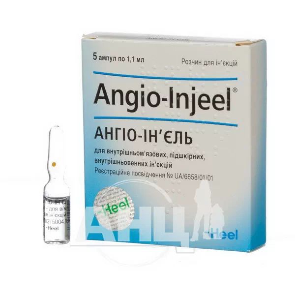 Ангіо-ін'єль розчин для ін'єкцій ампула 1,1 мл №5