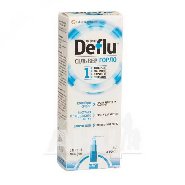 Дефлю Сильвер лосьон-спрей для горла 30 мл