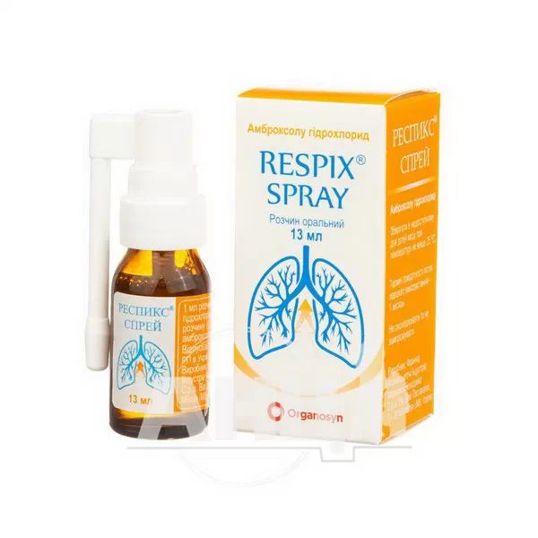 Респикс спрей розчин оральний 10 мг/0,2 мл флакон 13 мл