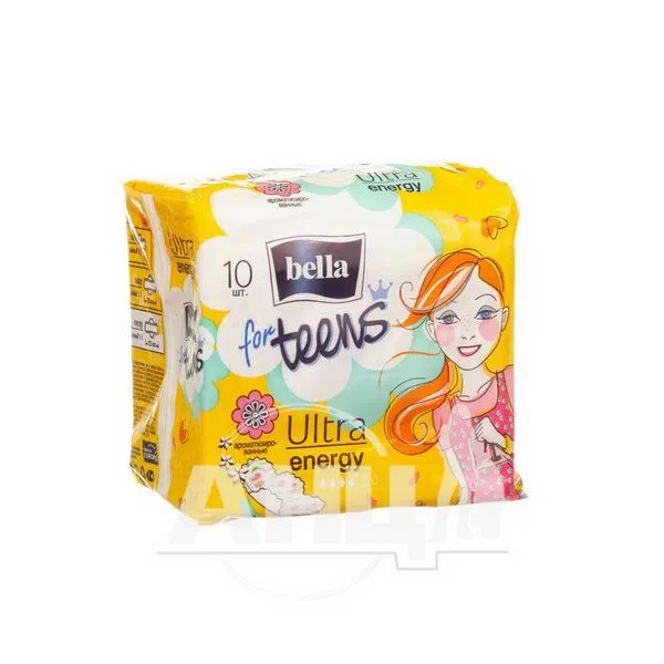 %Прокладки гигиенические Bella for Teens Ultra Energy Silky Drai deo Exotic Fruits №10