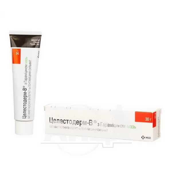 Целестодерм-В з гараміцином мазь туба 30 г