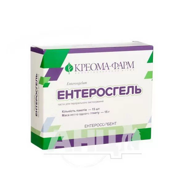 %Ентеросгель паста для перорального застосування пакет 15 г №15