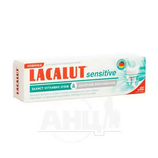 %Зубна паста Lacalut Sensitive 75 мл