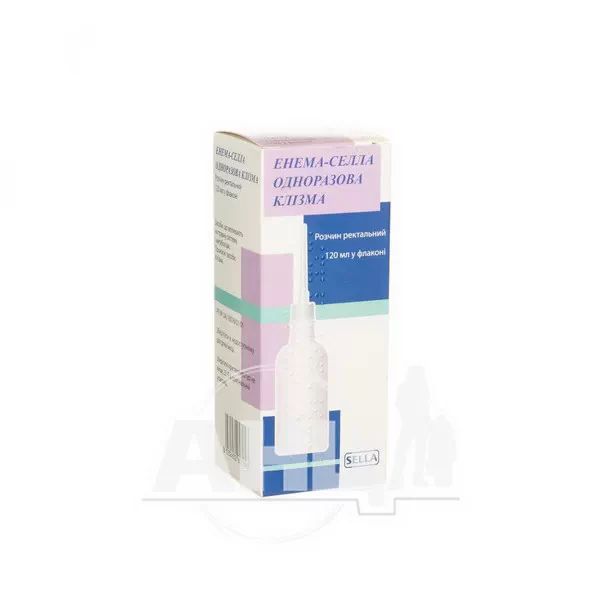 %Енема-Селла одноразова клізма розчин ректальний 22 г флакон 120 мл
