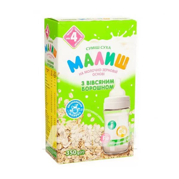 %Суміш молочна Малюк з вівсяним борошном з 4 місяців 350 г