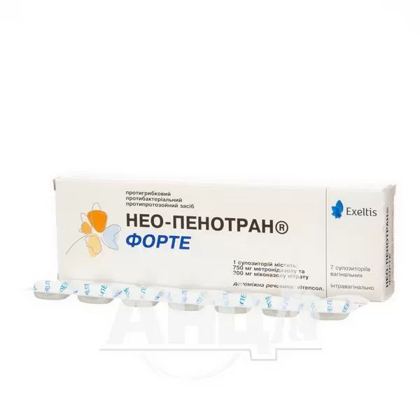 Нео-Пенотран форте супозиторії вагінальні з ковпачком для пальця №7
