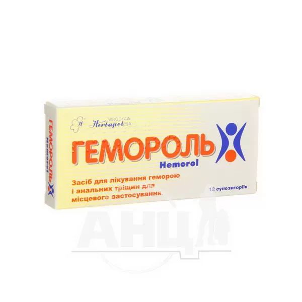 %Гемороль супозиторії блістер №12