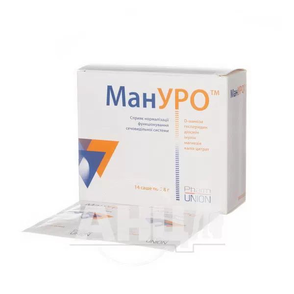 Мануро порошок для приготування орального розчину саше 5.8 г № 14