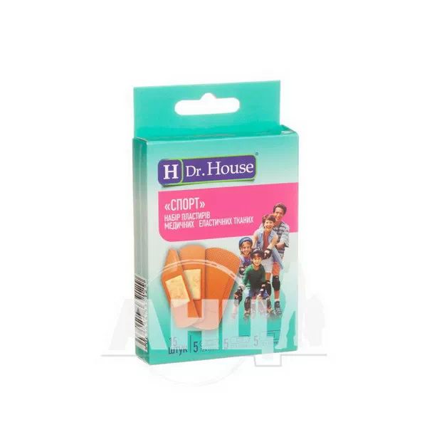 Набор пластырей медицинских Dr. House спорт эластичных тканевых №15