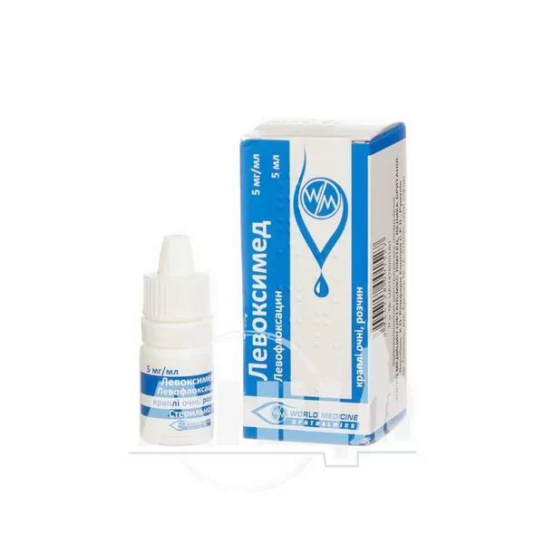 Левоксимед краплі очні розчин 5 мг/мл флакон-крапельниця 5 мл