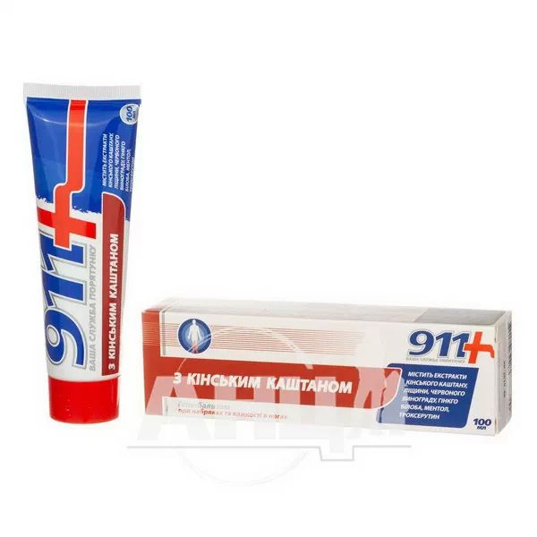 Гель-бальзам 911 для ніг з Кінським Каштаном Ваша служба порятунку 100 мл