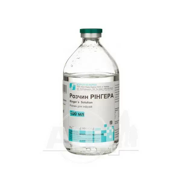 Розчин Рінгера розчин для інфузій пляшка скляна 400 мл