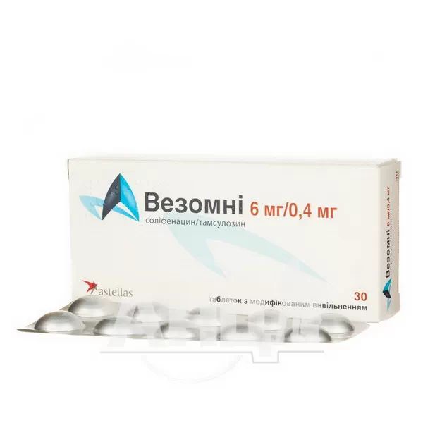 Везомні таблетки з модифікованим вивільненням 6 мг + 0,4 мг блістер №30