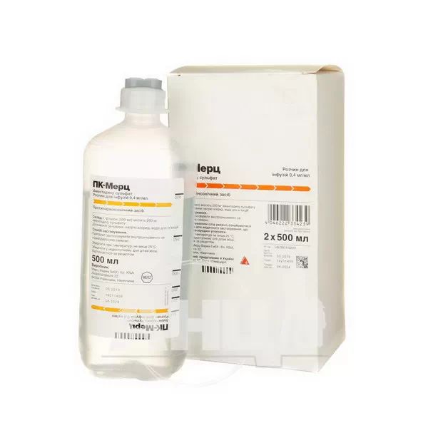 ПК-Мерц розчин для інфузій 0,4 мг/мл флакон 500 мл №2