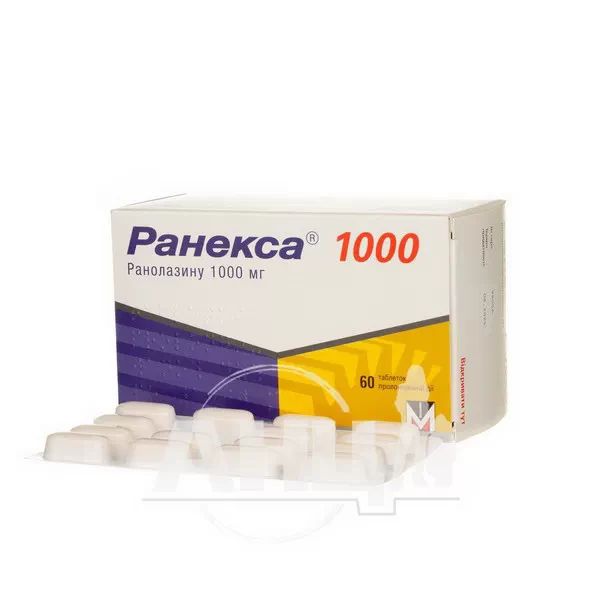 Ранекса 1000 таблетки пролонгованої дії 1000 мг блістер №60
