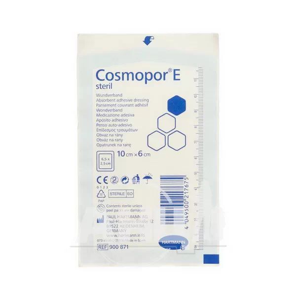 %Повязка пластырная послеоперационная Cosmopor E 6 см х 10 см №1